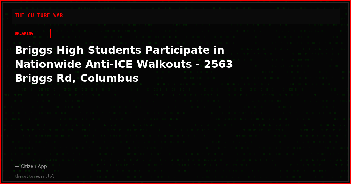 Briggs High Students Participate in Nationwide Anti-ICE Walkouts - 2563 Briggs Rd, Columbus