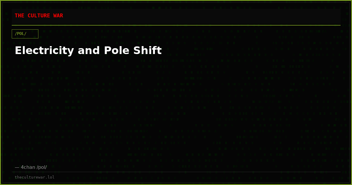 Electricity and Pole Shift