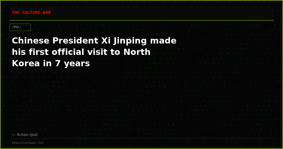 Chinese President Xi Jinping made his first official visit to North Korea in 7 years