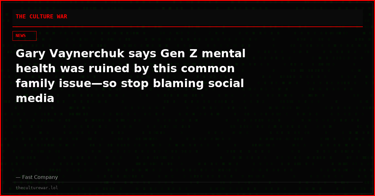 Gary Vaynerchuk says Gen Z mental health was ruined by this common family issue—so stop blaming social media