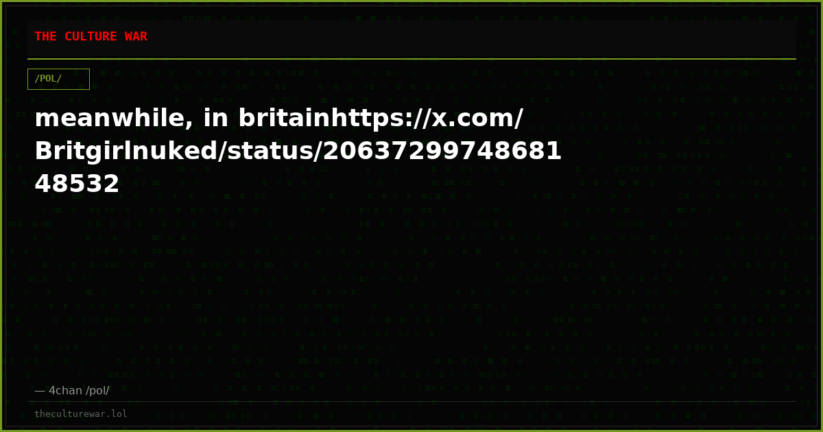 meanwhile, in britainhttps://x.com/Britgirlnuked/status/2063729974868148532