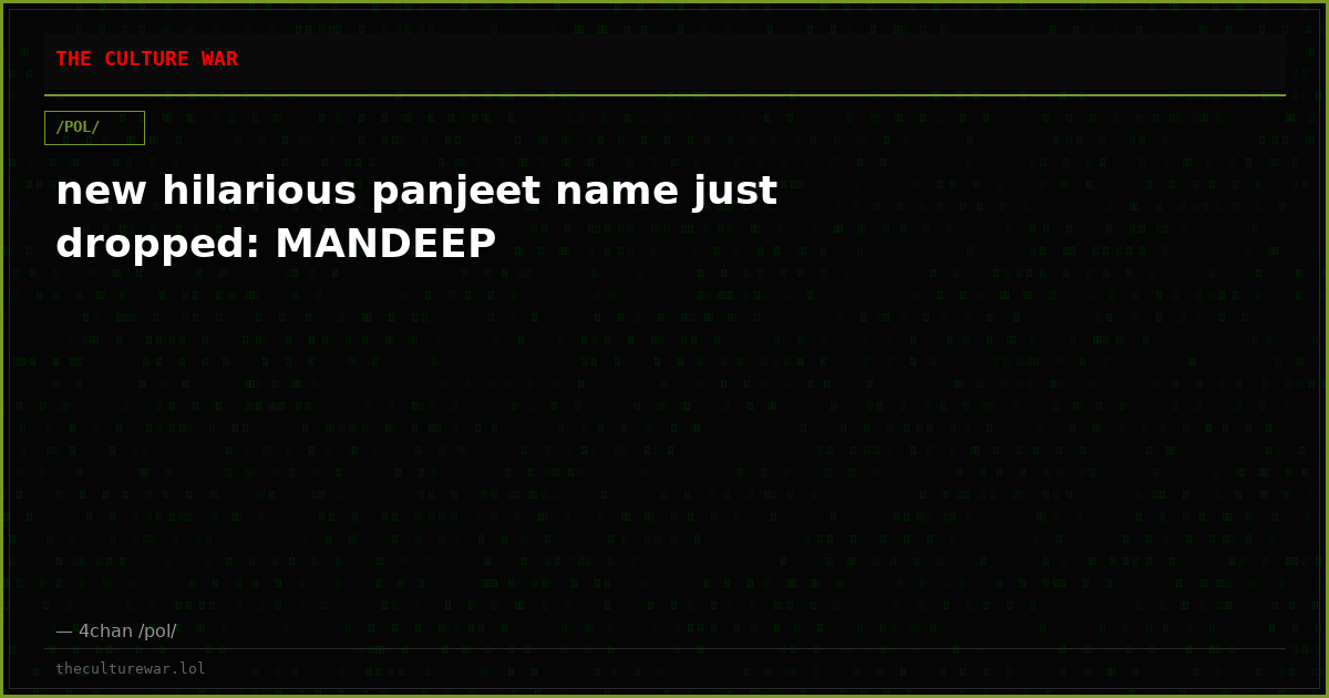 new hilarious panjeet name just dropped: MANDEEP