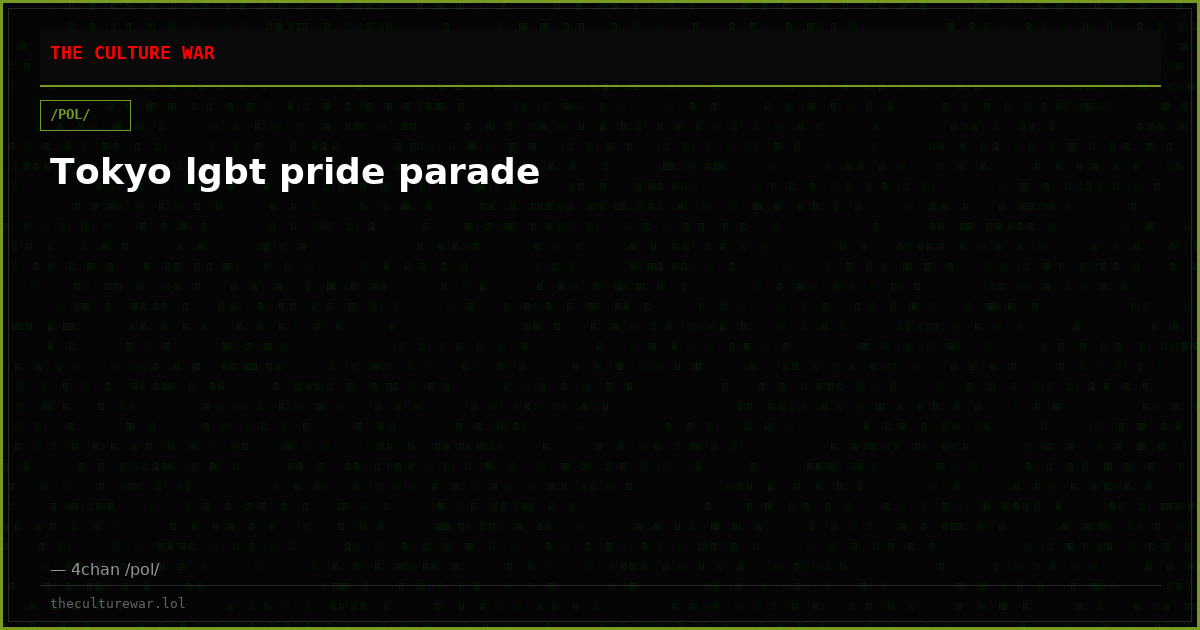 Tokyo lgbt pride parade