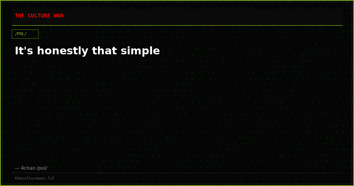 It's honestly that simple