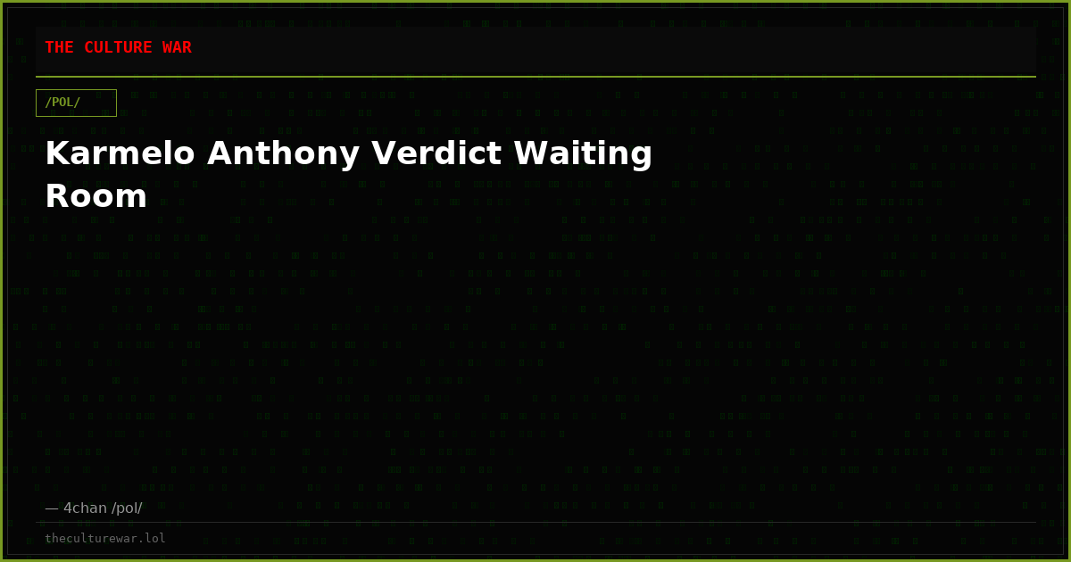 Karmelo Anthony Verdict Waiting Room