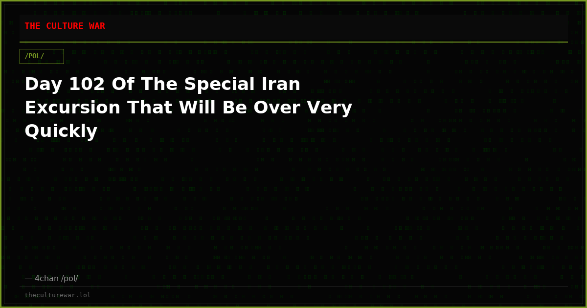 Day 102 Of The Special Iran Excursion That Will Be Over Very Quickly