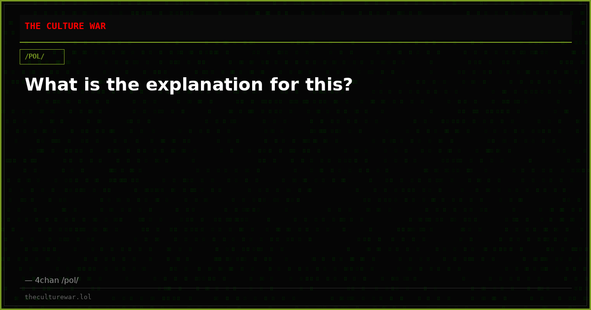 What is the explanation for this?