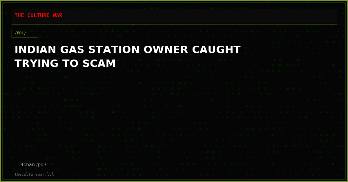 INDIAN GAS STATION OWNER CAUGHT TRYING TO SCAM