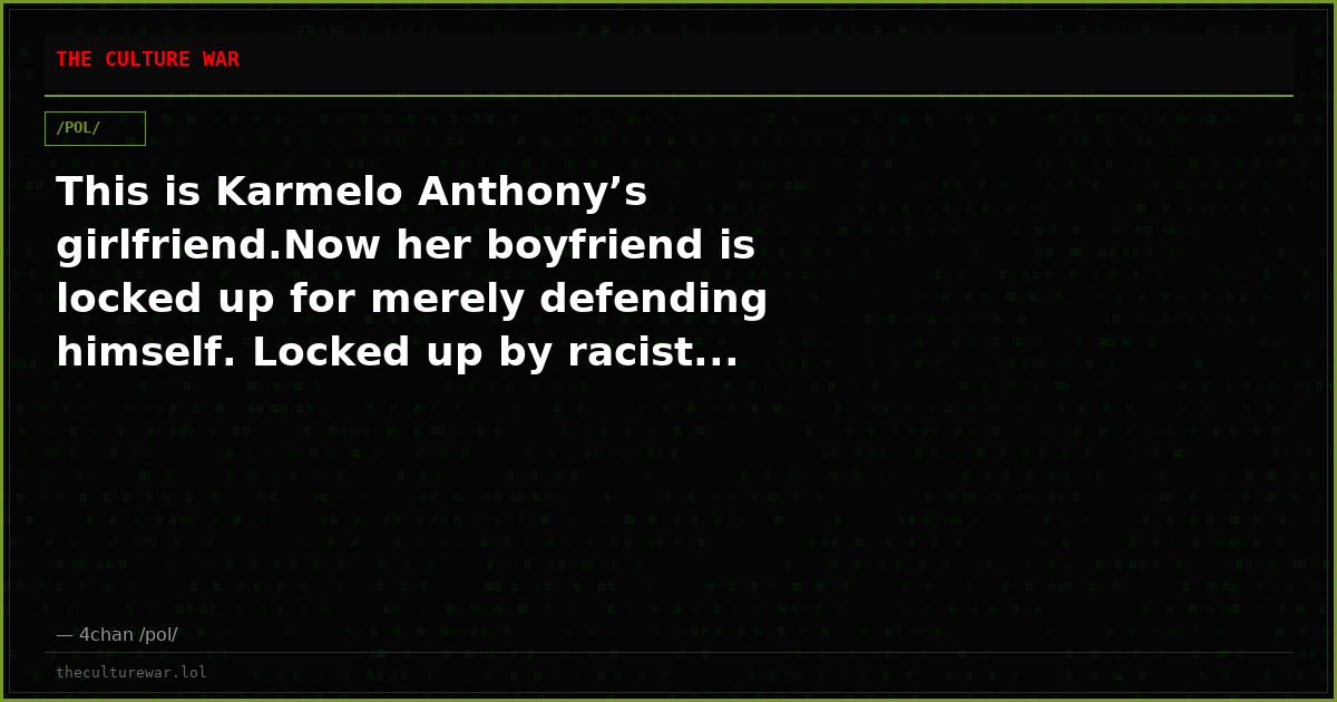 This is Karmelo Anthony’s girlfriend.Now her boyfriend is locked up for merely defending himself. Locked up by racist...
