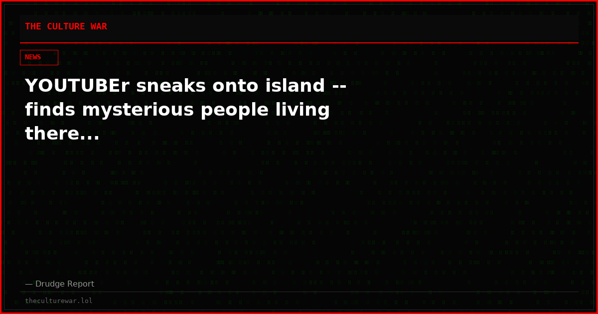 YOUTUBEr sneaks onto island -- finds mysterious people living there...