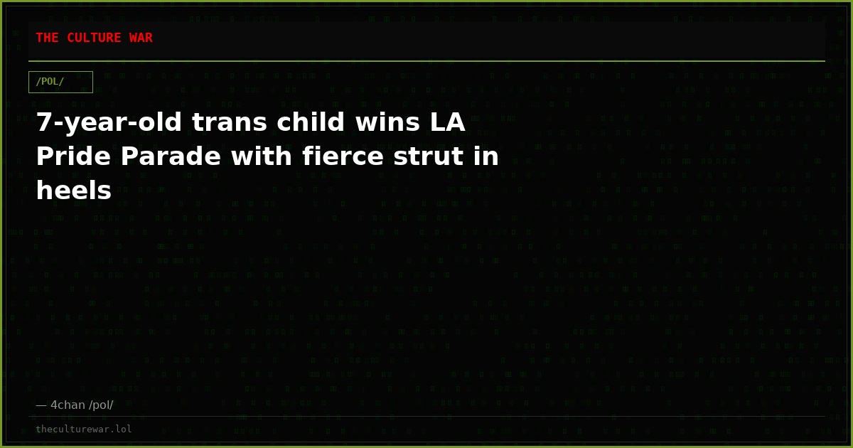 7-year-old trans child wins LA Pride Parade with fierce strut in heels
