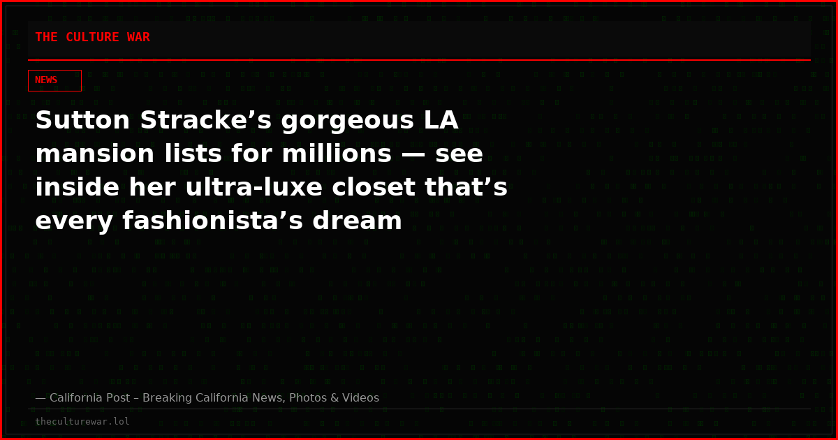Sutton Stracke’s gorgeous LA mansion lists for millions — see inside her ultra-luxe closet that’s every fashionista’s dream