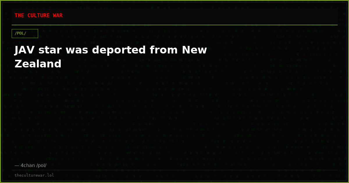 JAV star was deported from New Zealand