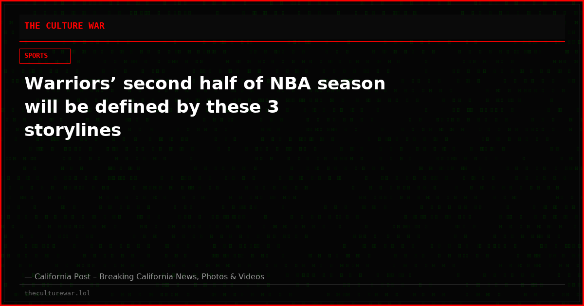 Warriors’ second half of NBA season will be defined by these 3 storylines