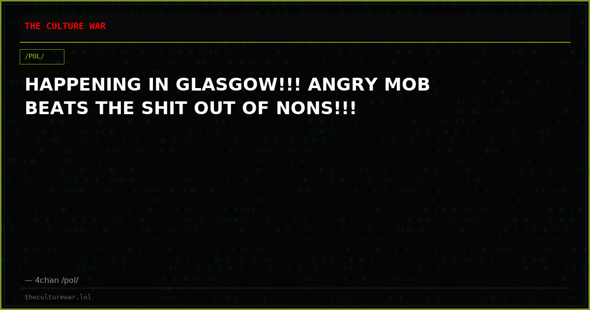 HAPPENING IN GLASGOW!!! ANGRY MOB BEATS THE SHIT OUT OF NONS!!!