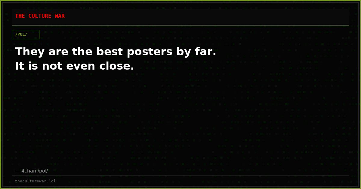 They are the best posters by far. It is not even close.
