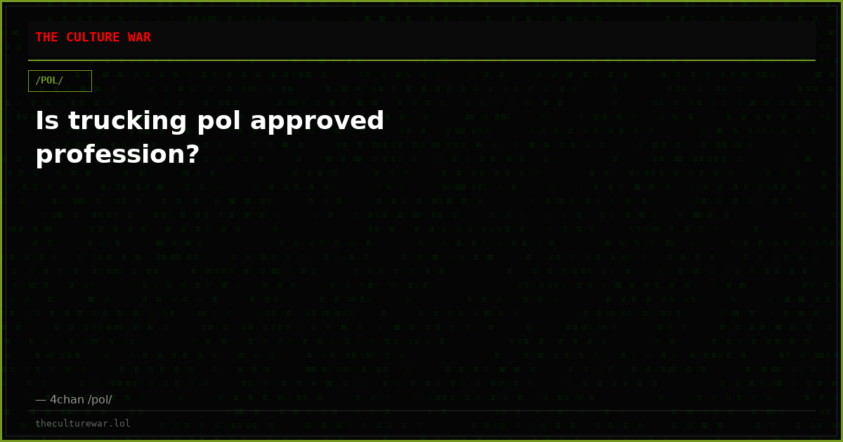 Is trucking pol approved profession?