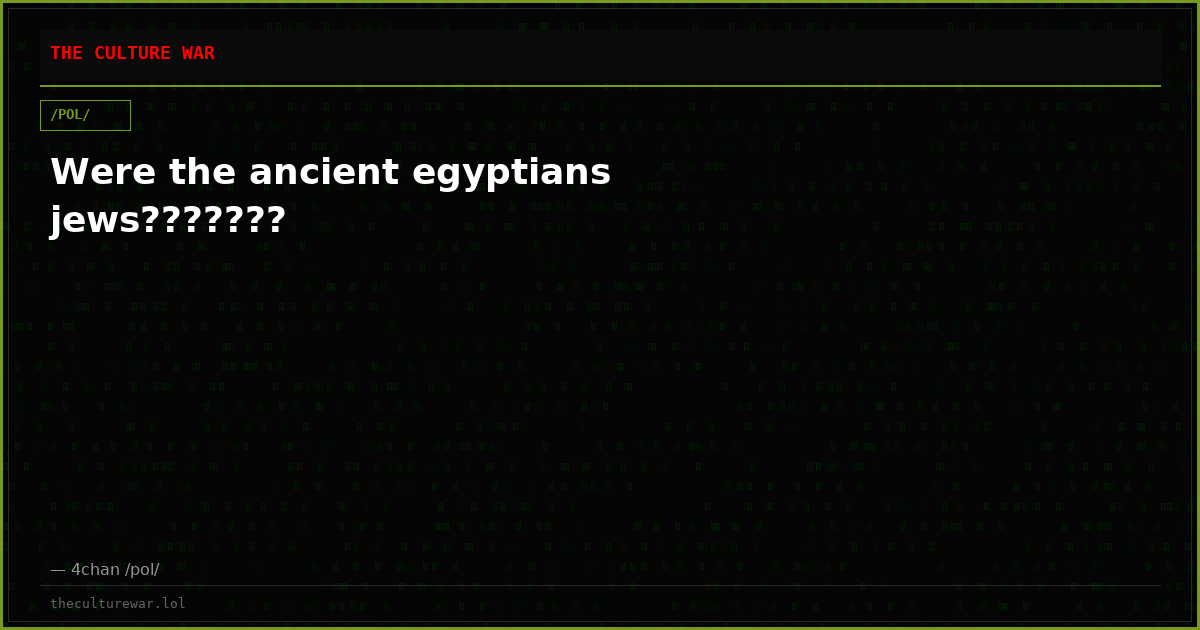 Were the ancient egyptians jews???????