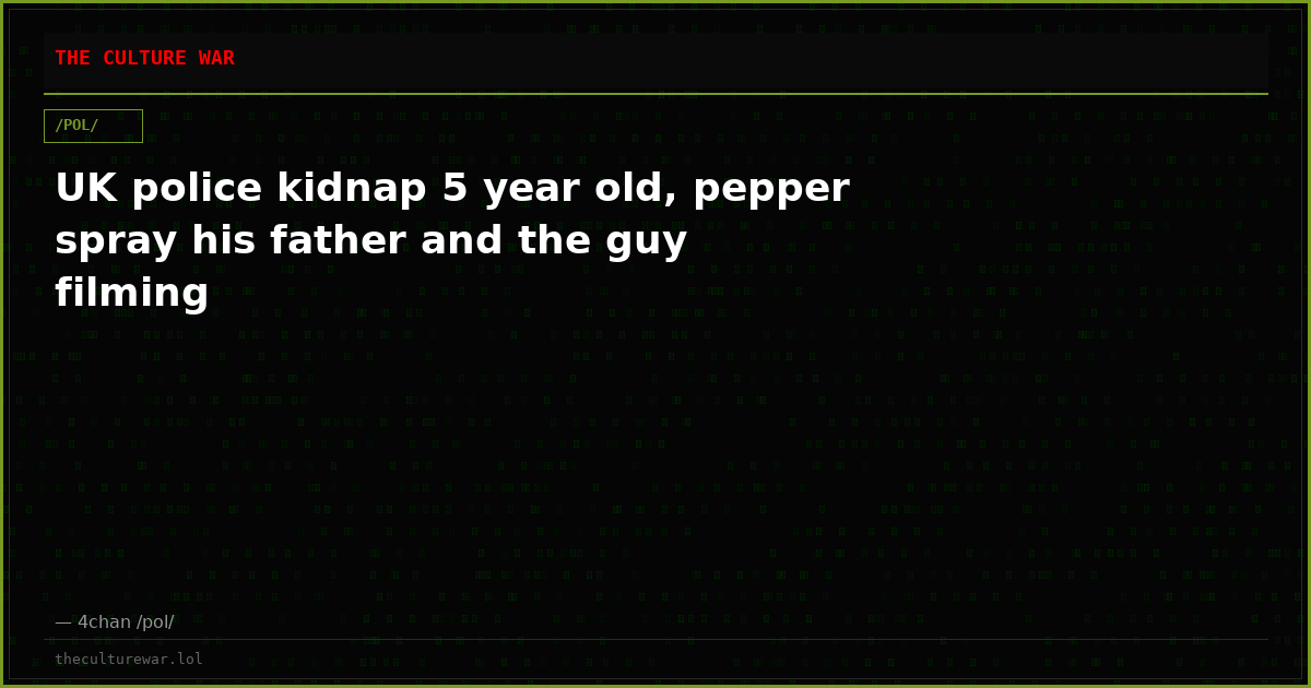 UK police kidnap 5 year old, pepper spray his father and the guy filming