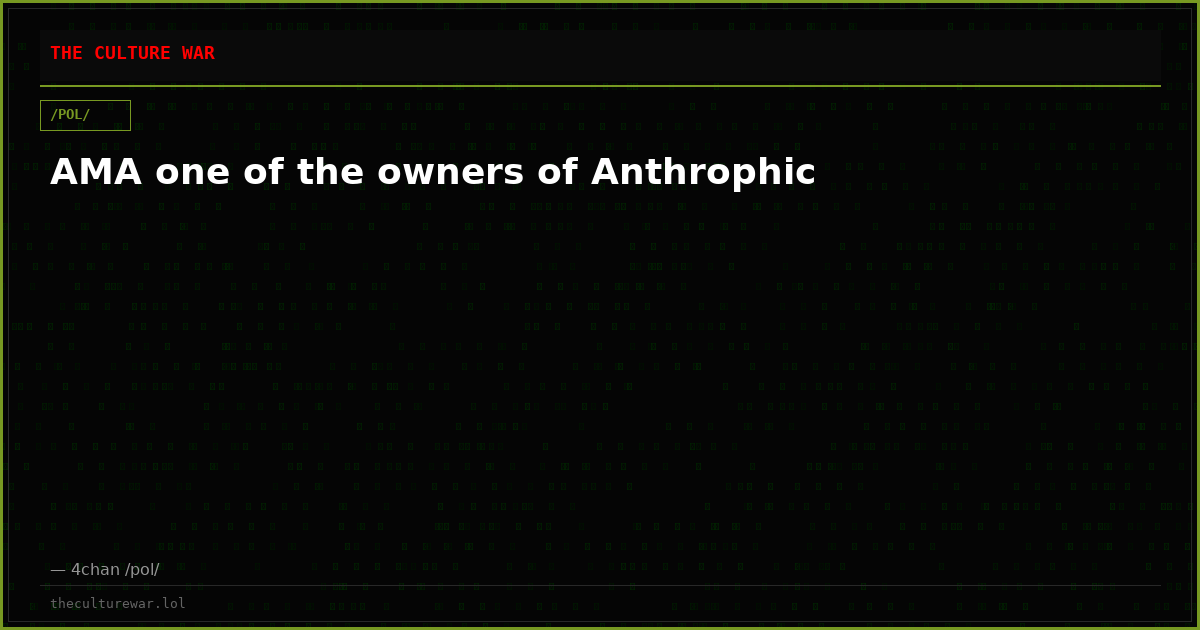 AMA one of the owners of Anthrophic
