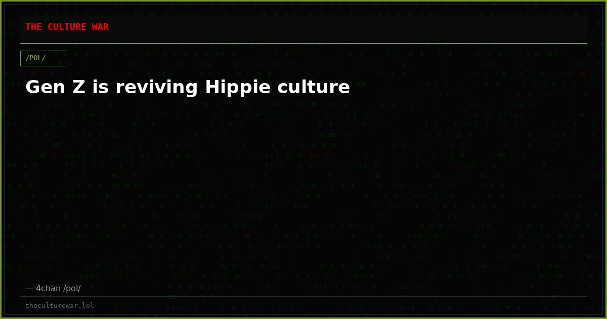 Gen Z is reviving Hippie culture