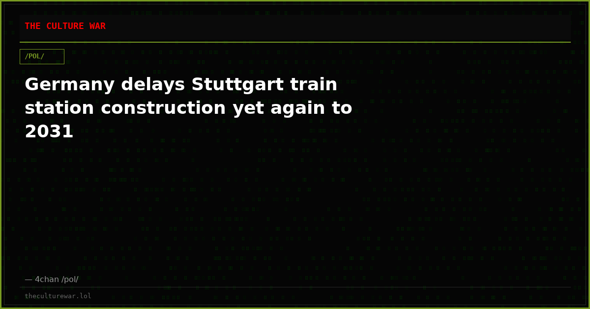 Germany delays Stuttgart train station construction yet again to 2031