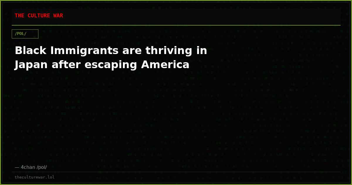 Black Immigrants are thriving in Japan after escaping America