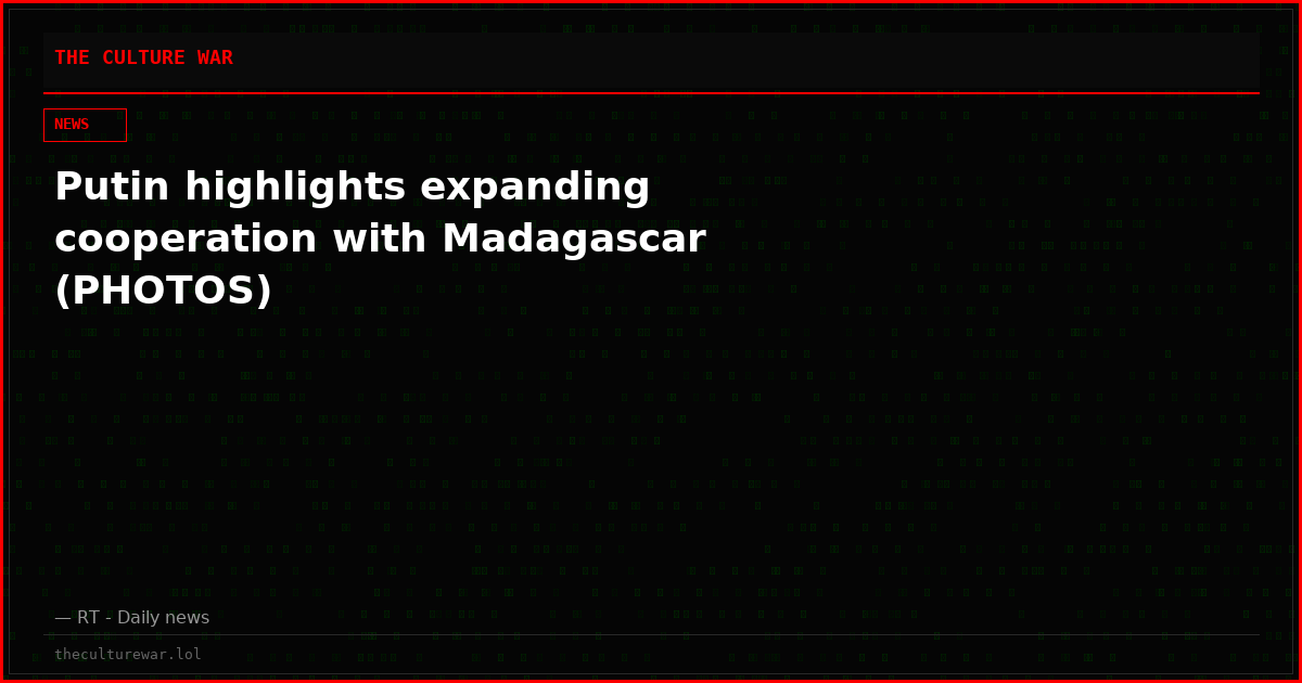 Putin highlights expanding cooperation with Madagascar (PHOTOS)