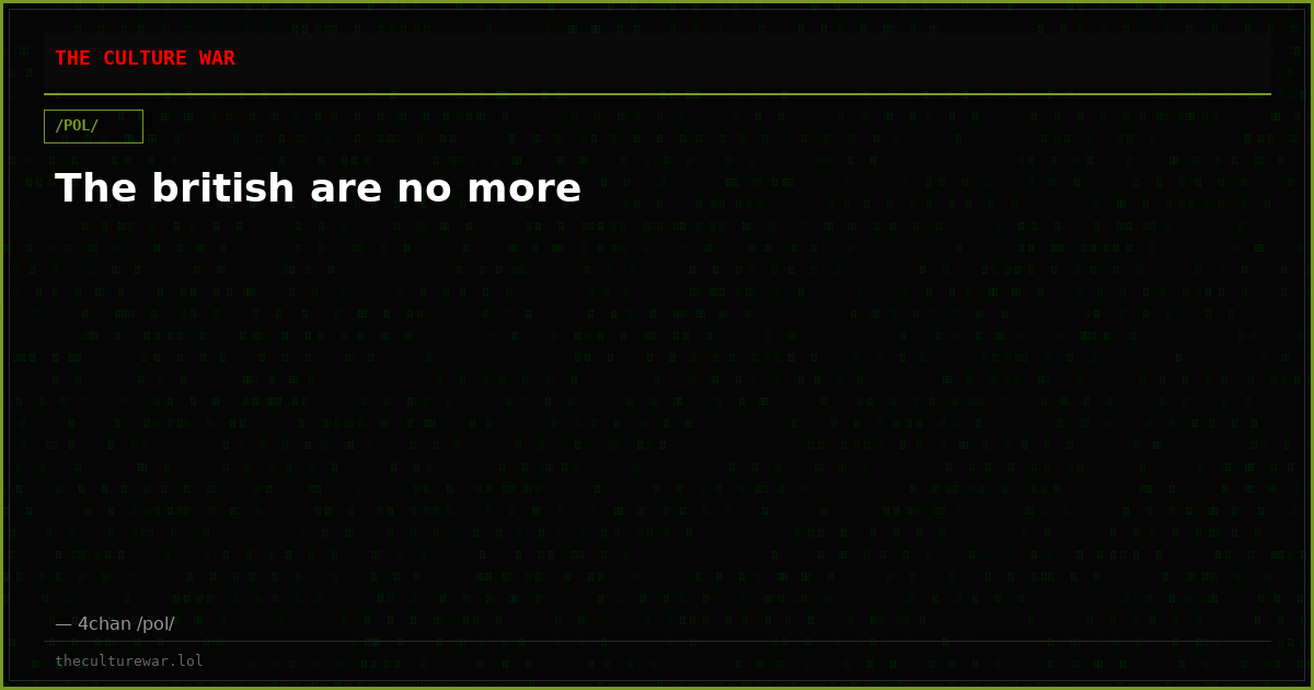 The british are no more