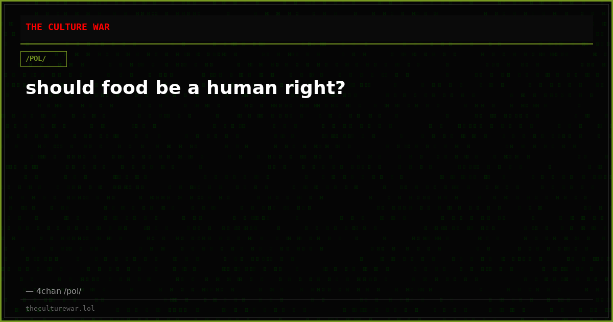 should food be a human right?