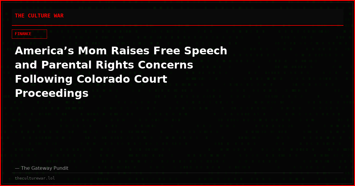 America’s Mom Raises Free Speech and Parental Rights Concerns Following Colorado Court Proceedings