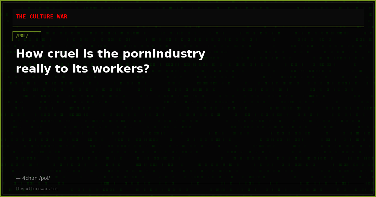 How cruel is the pornindustry really to its workers?