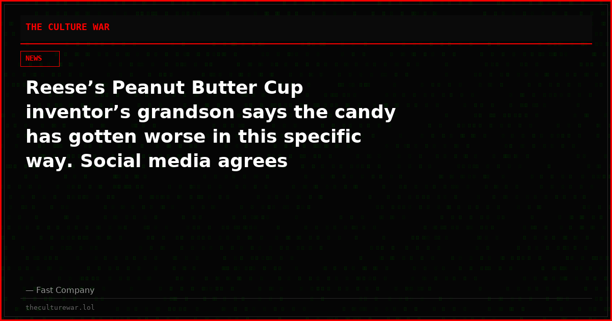 Reese’s Peanut Butter Cup inventor’s grandson says the candy has gotten worse in this specific way. Social media agrees