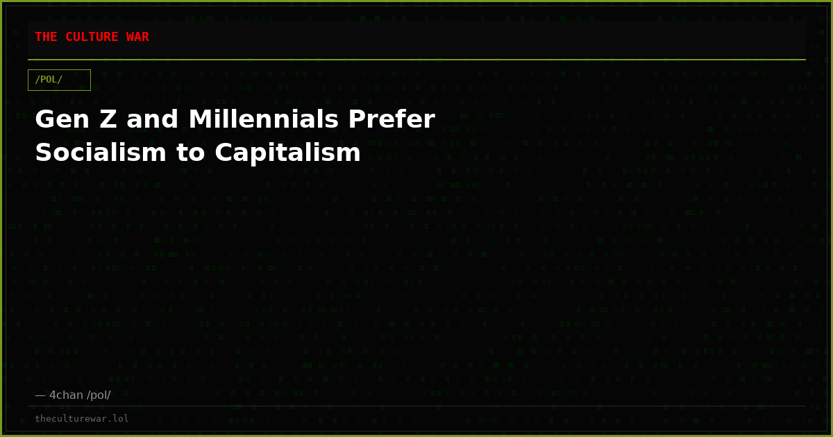 Gen Z and Millennials Prefer Socialism to Capitalism
