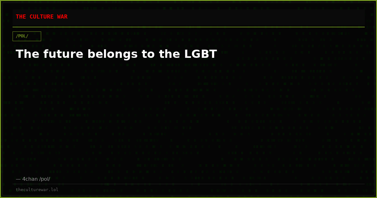 The future belongs to the LGBT