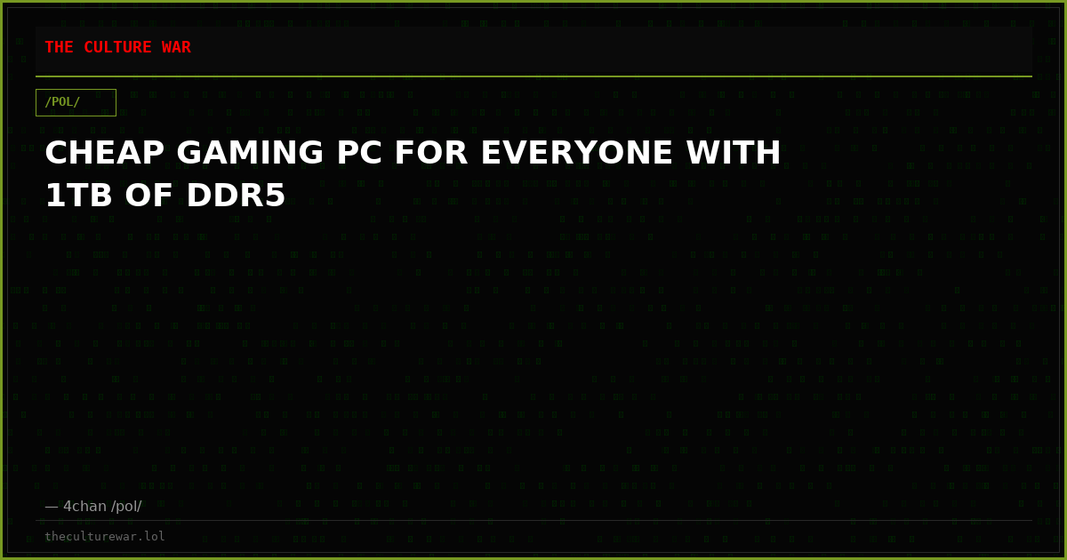 CHEAP GAMING PC FOR EVERYONE WITH 1TB OF DDR5