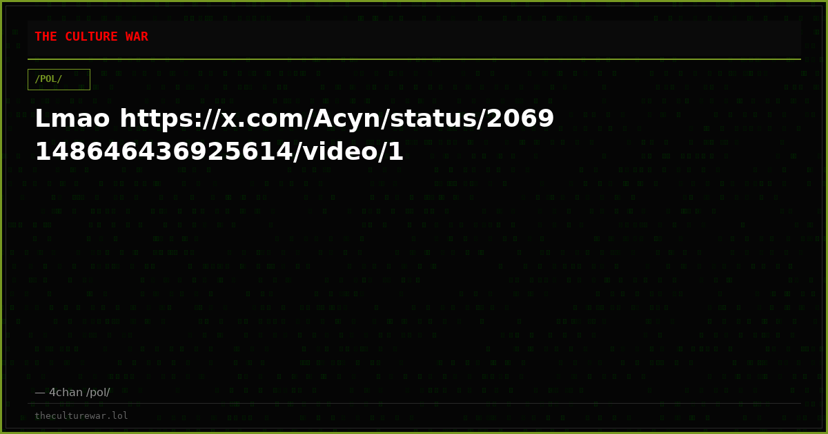 Lmao https://x.com/Acyn/status/2069148646436925614/video/1
