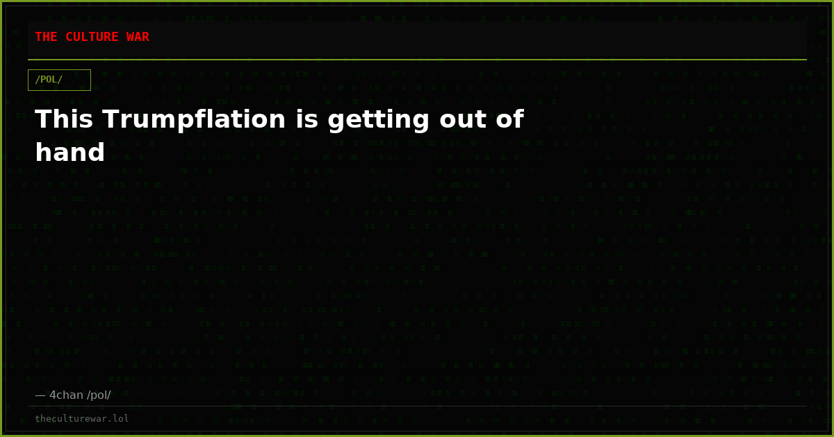 This Trumpflation is getting out of hand