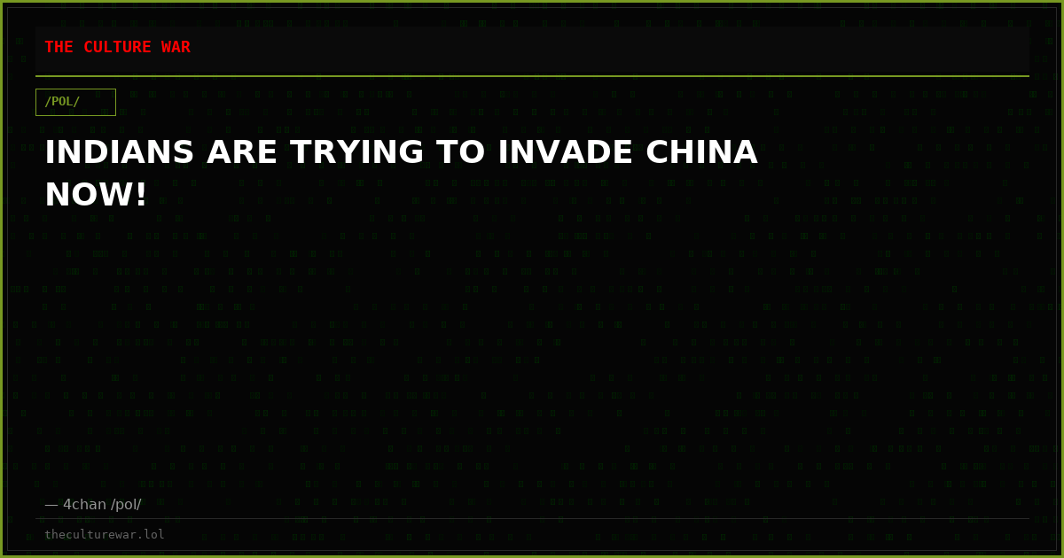 INDIANS ARE TRYING TO INVADE CHINA NOW!