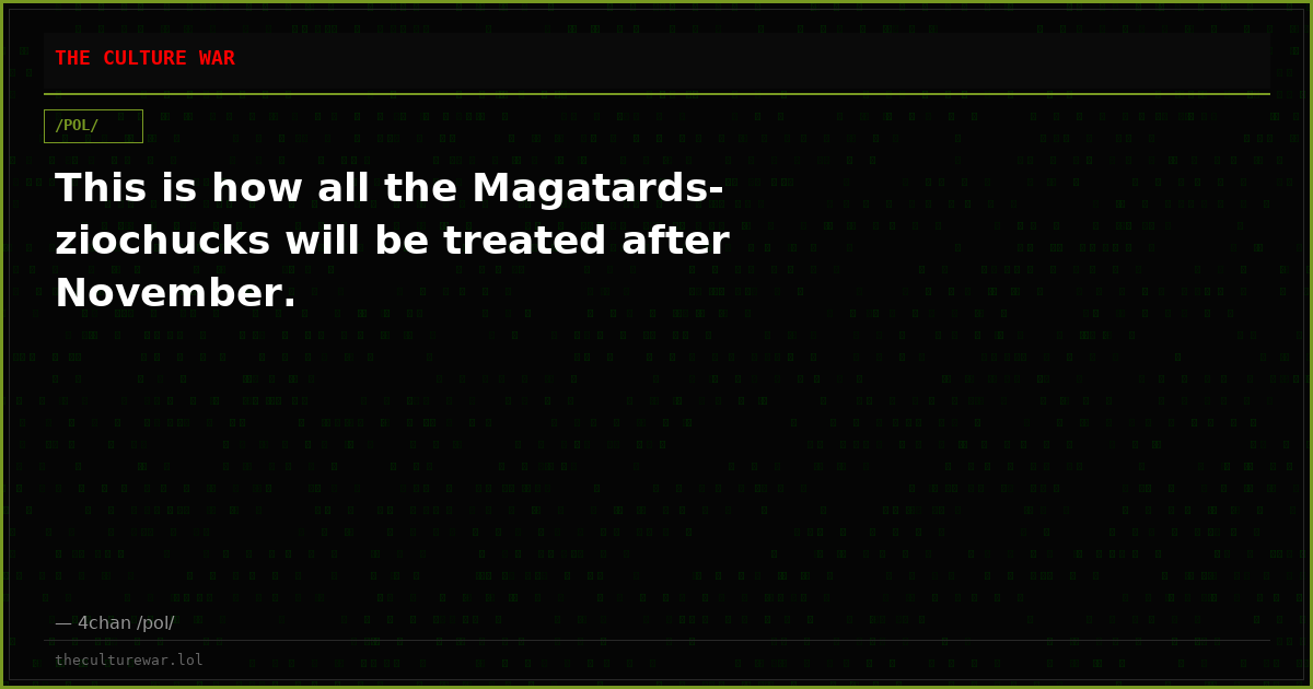 This is how all the Magatards-ziochucks will be treated after November.