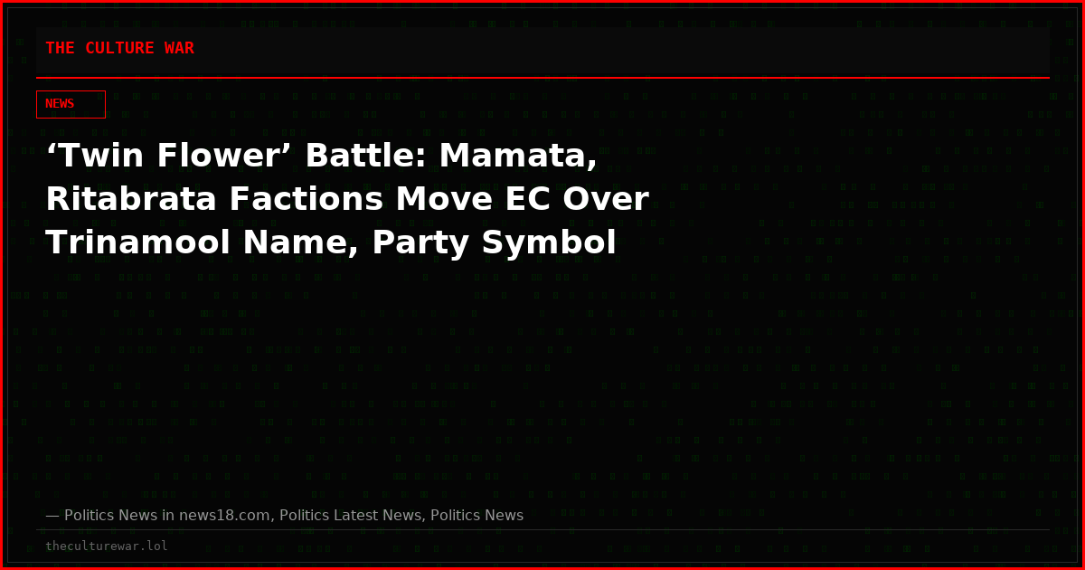 ‘Twin Flower’ Battle: Mamata, Ritabrata Factions Move EC Over Trinamool Name, Party Symbol