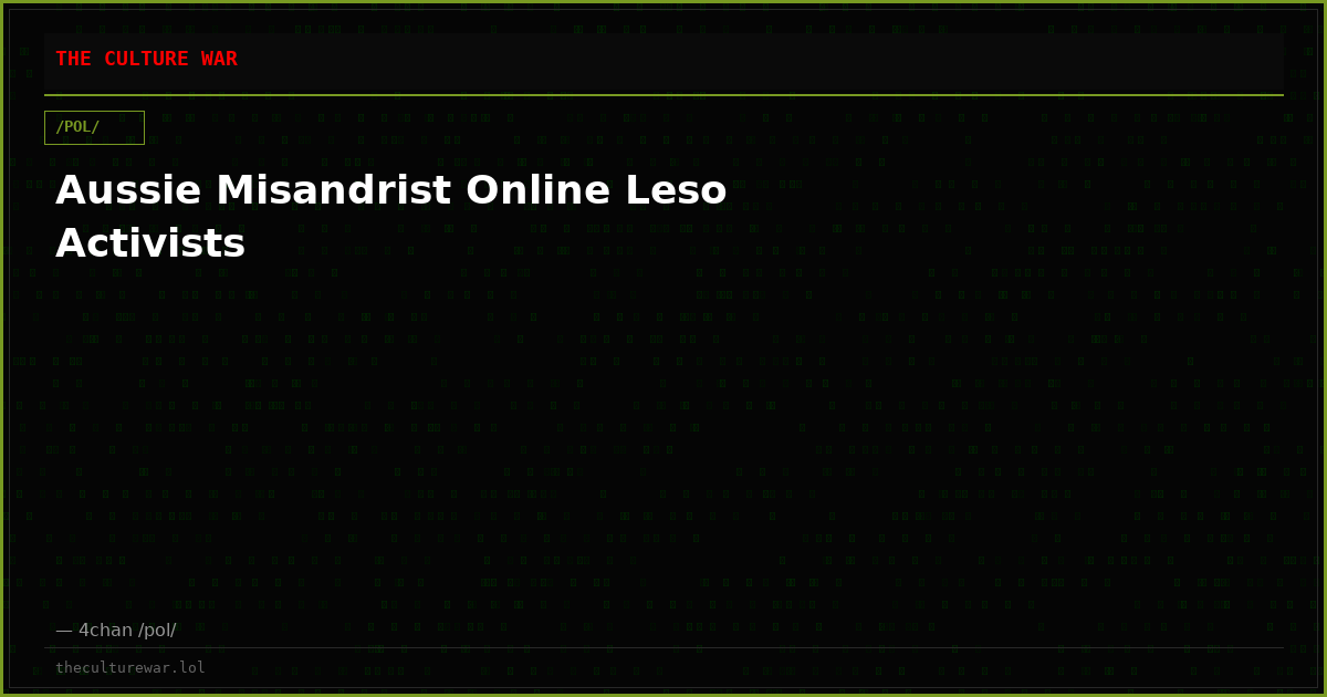 Aussie Misandrist Online Leso Activists