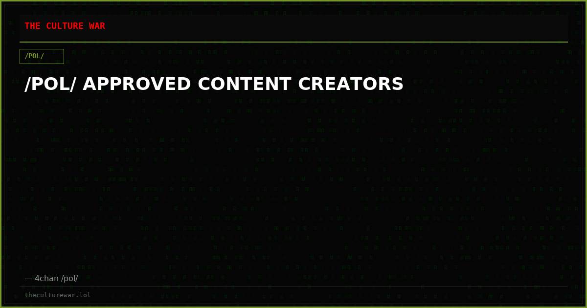 /POL/ APPROVED CONTENT CREATORS