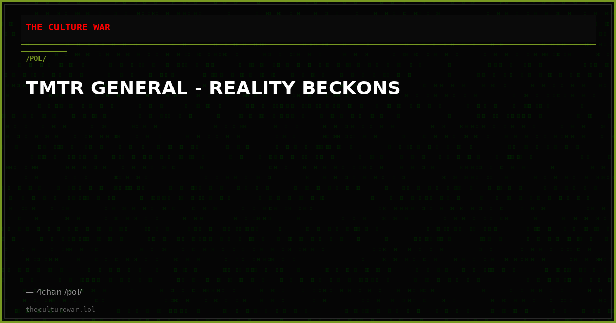 TMTR GENERAL - REALITY BECKONS