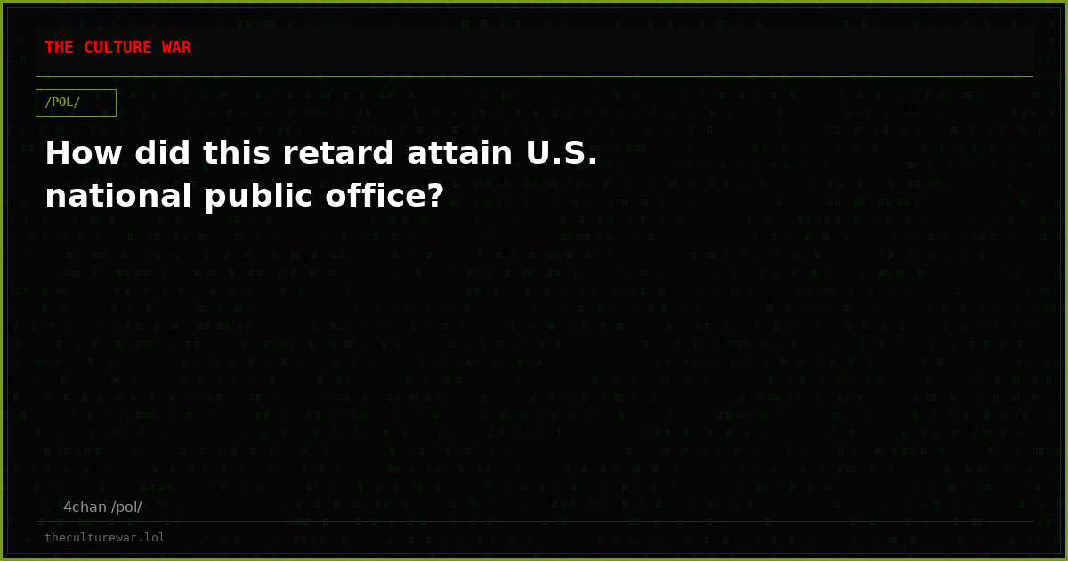How did this retard attain U.S. national public office?