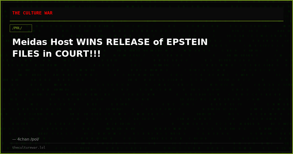 Meidas Host WINS RELEASE of EPSTEIN FILES in COURT!!!