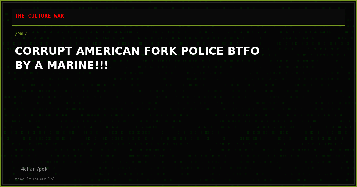 CORRUPT AMERICAN FORK POLICE BTFO BY A MARINE!!!