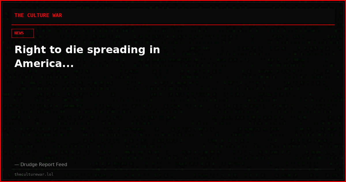Right to die spreading in America...