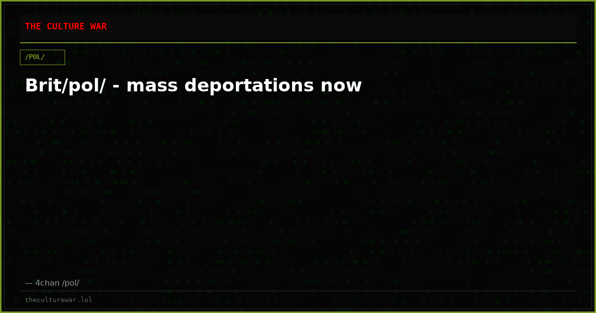 Brit/pol/ - mass deportations now