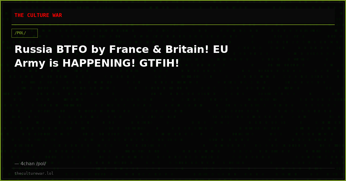Russia BTFO by France & Britain! EU Army is HAPPENING! GTFIH!